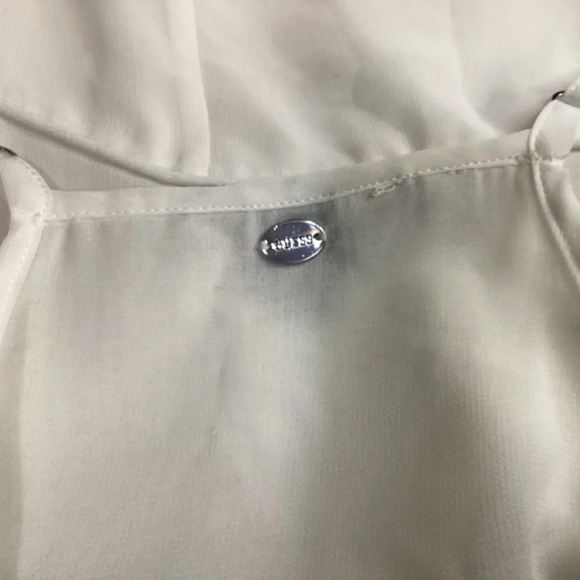 Guess blouse SZ M white fairycore romantic babydoll flowy delicate whimsical - Picture 5 of 9